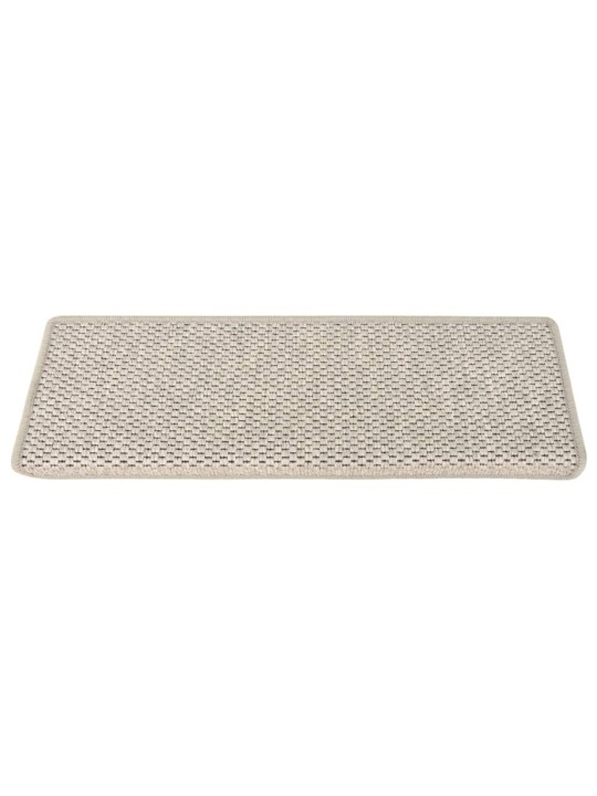 Samolepící nášlapy na schody vzhled sisal 15 ks 65x21x4 cm