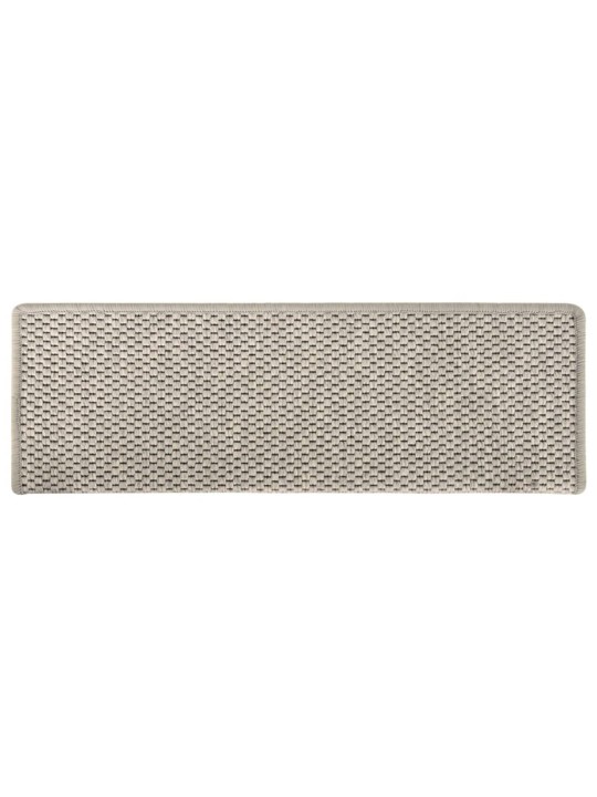 Samolepící nášlapy na schody vzhled sisal 15 ks 65x21x4 cm
