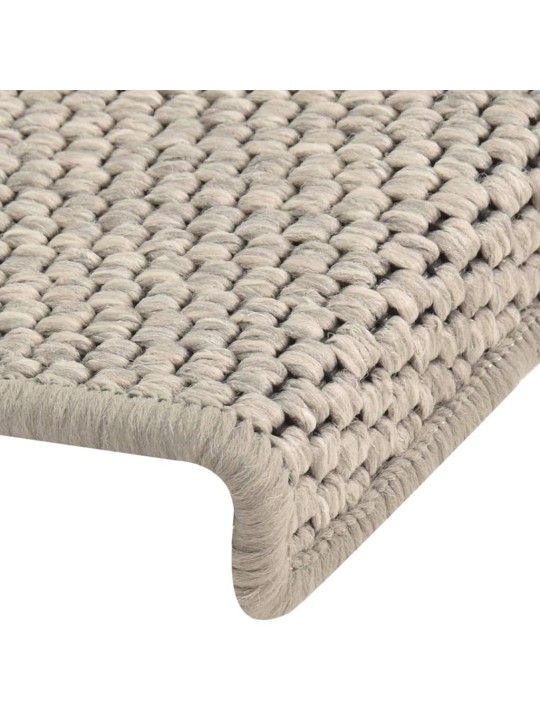 Samolepící nášlapy na schody vzhled sisal 15 ks 65x21x4 cm