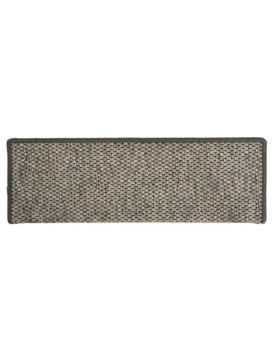 Samolepící nášlapy na schody sisal 15ks 65x21x4cm šedé a béžové