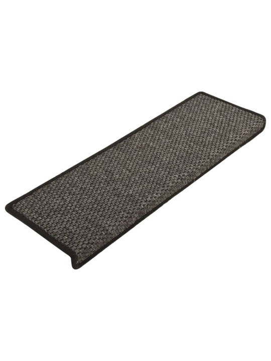 Samolepící nášlapy na schody vzhled sisal 15 ks 65x21x4 cm