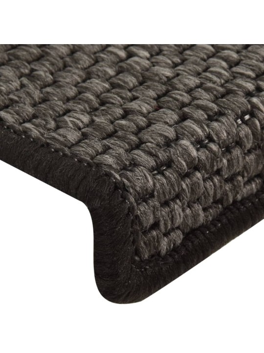 Samolepící nášlapy na schody vzhled sisal 15 ks 65x21x4 cm