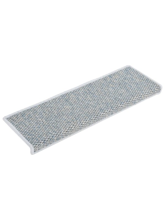 Samolepící nášlapy na schody vzhled sisal 15 ks 65x21x4cm modré