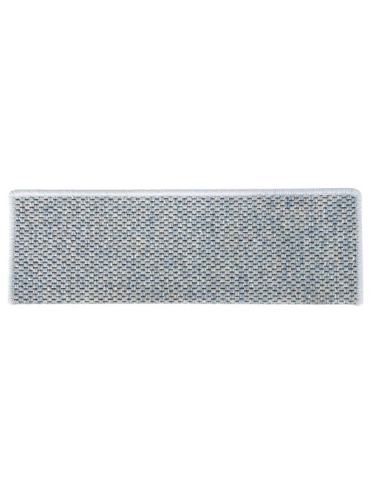 Samolepící nášlapy na schody vzhled sisal 15 ks 65x21x4cm modré