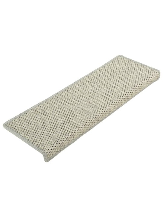Samolepící nášlapy na schody vzhled sisal 15ks 65x21x4cm zelené