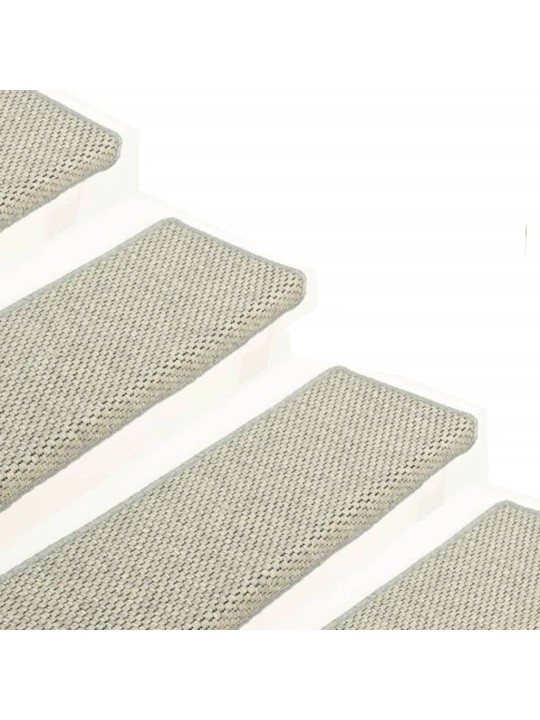 Samolepící nášlapy na schody vzhled sisal 15ks 65x21x4cm zelené