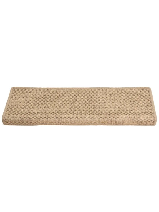 Samolepící nášlapy na schody vzhled sisal 15 ks 65x21x4 cm