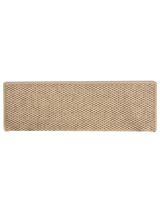 Samolepící nášlapy na schody vzhled sisal 15 ks 65x21x4 cm
