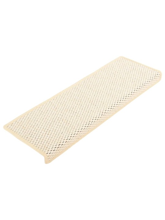 Samolepící nášlapy na schody vzhled sisal 15 ks 65x21x4 cm