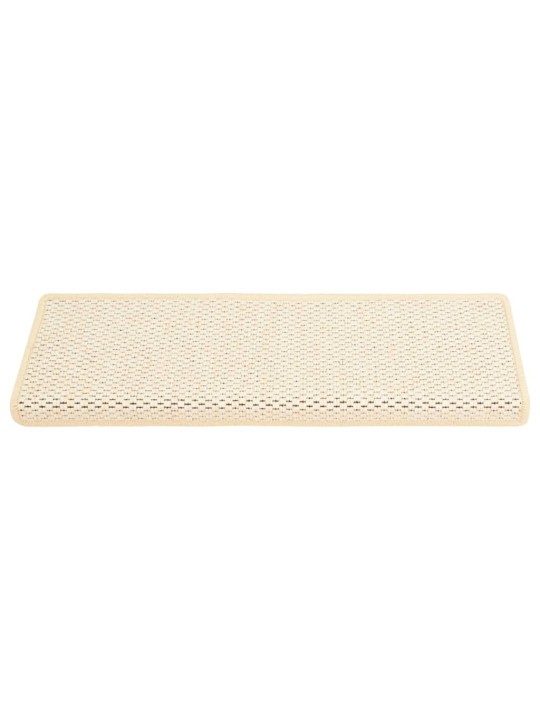 Samolepící nášlapy na schody vzhled sisal 15 ks 65x21x4 cm