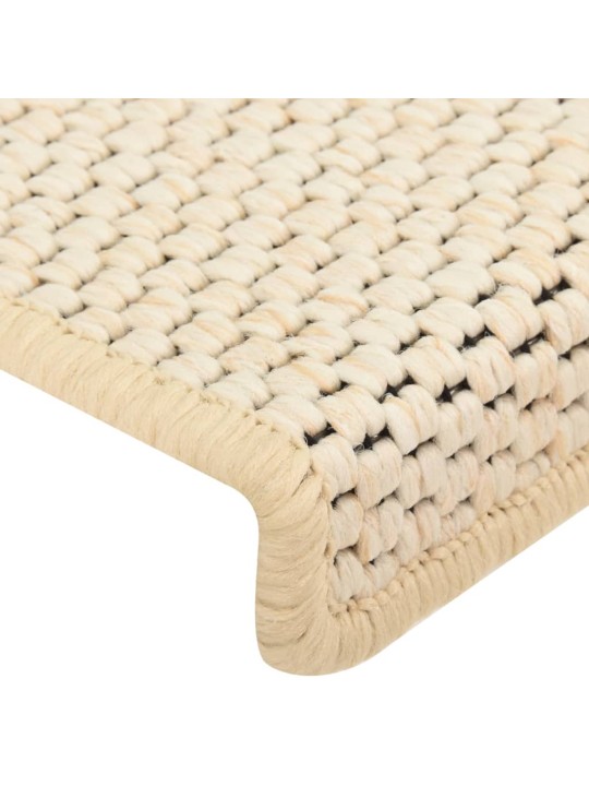 Samolepící nášlapy na schody vzhled sisal 15 ks 65x21x4 cm