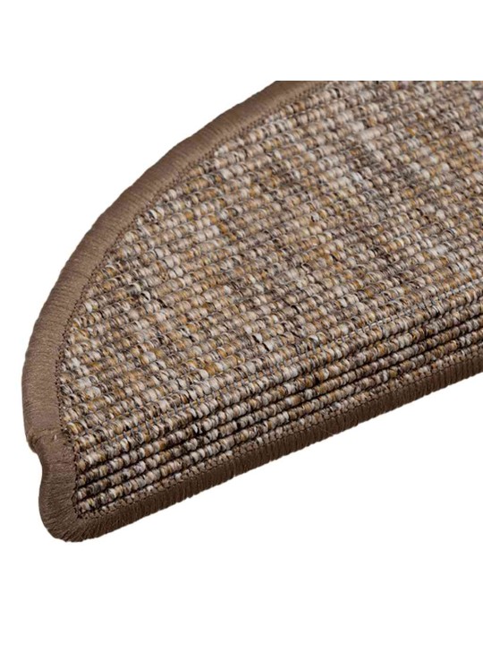 Samolepící nášlapy na schody 15 ks 56x17x3 cm světle hnědé