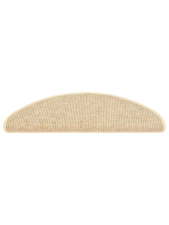 Samolepící nášlapy na schody vzhled sisal 15ks 65x21x4cm béžové