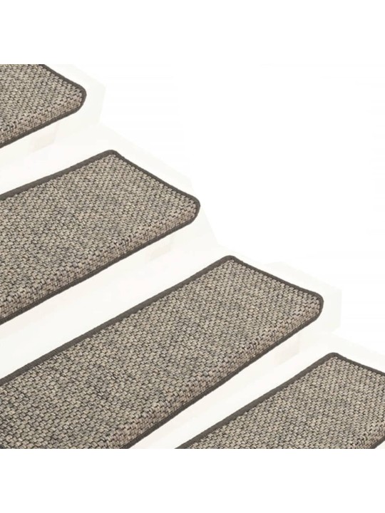 Samolepící nášlapy na schody 15 ks 65x21x4 cm šedé a béžové