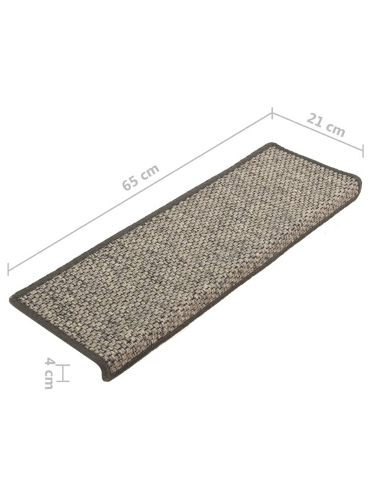 Samolepící nášlapy na schody 15 ks 65x21x4 cm šedé a béžové