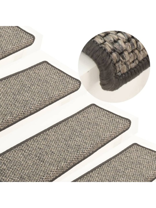 Samolepící nášlapy na schody 15 ks 65x21x4 cm šedé a béžové