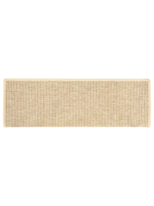 Nášlapy na schody dekor sisal 15 ks 65x21x4 cm světle béžové