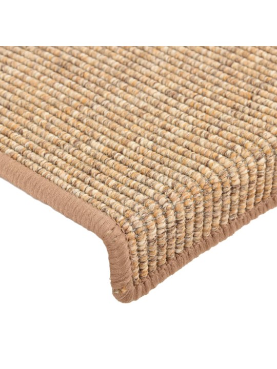 Samolepicí nášlapy na schody 15 ks světle hnědé 65x21x4 cm