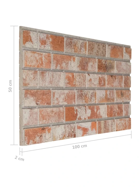 3D nástěnné panely design červené cihly 10 ks EPS