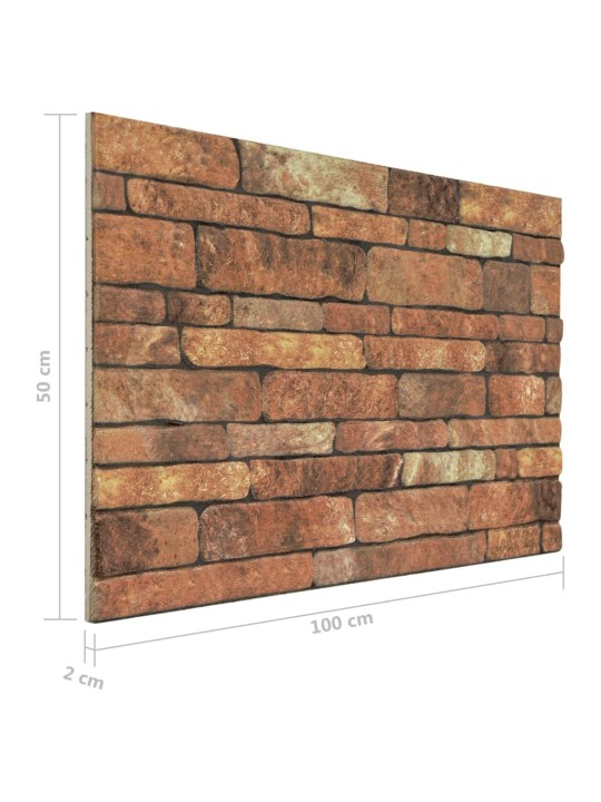 3D nástěnné panely design hnědé cihly 10 ks EPS