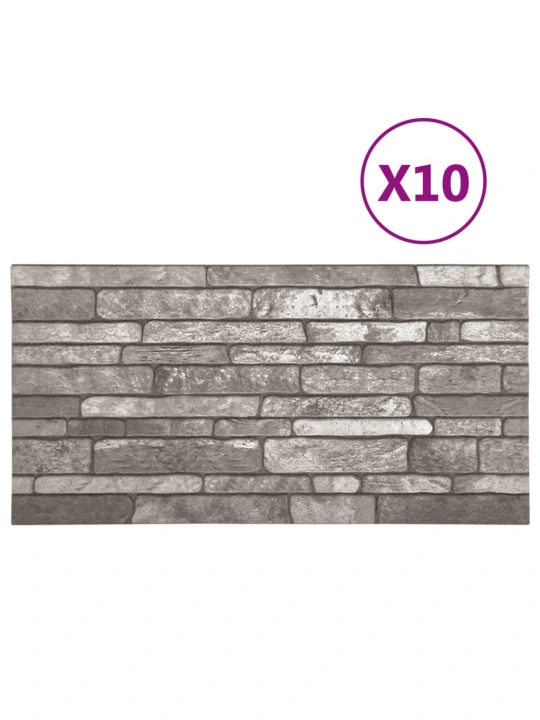 3D nástěnné panely design tmavě šedé cihly 10 ks EPS