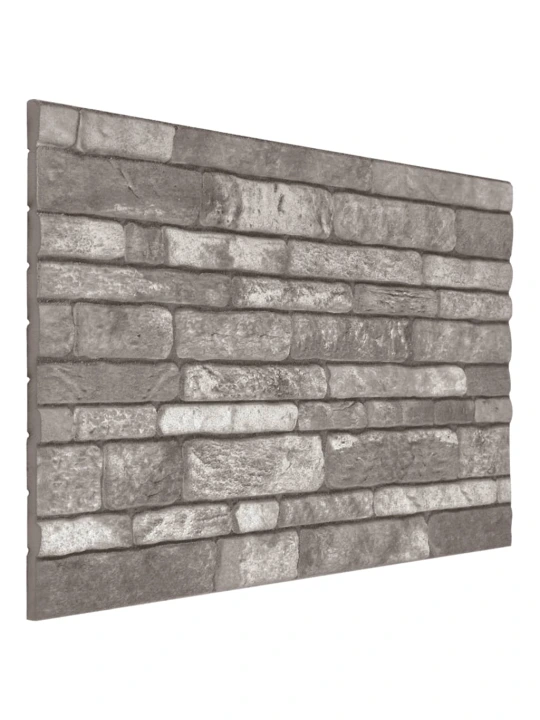 3D nástěnné panely design tmavě šedé cihly 10 ks EPS