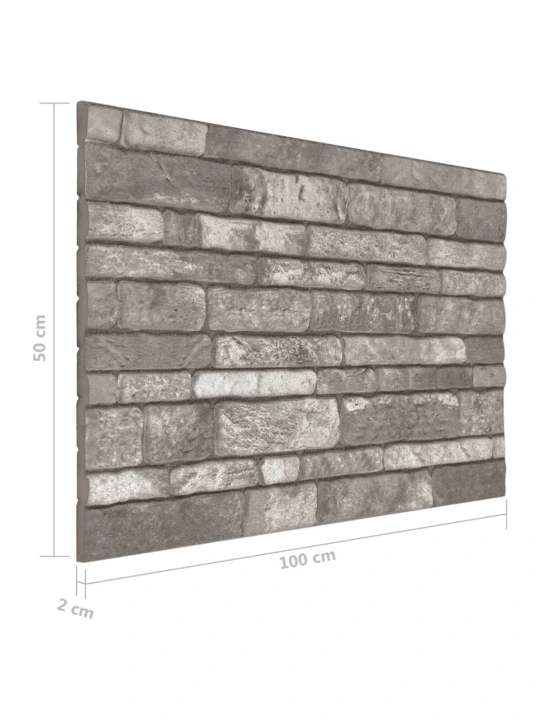 3D nástěnné panely design tmavě šedé cihly 10 ks EPS