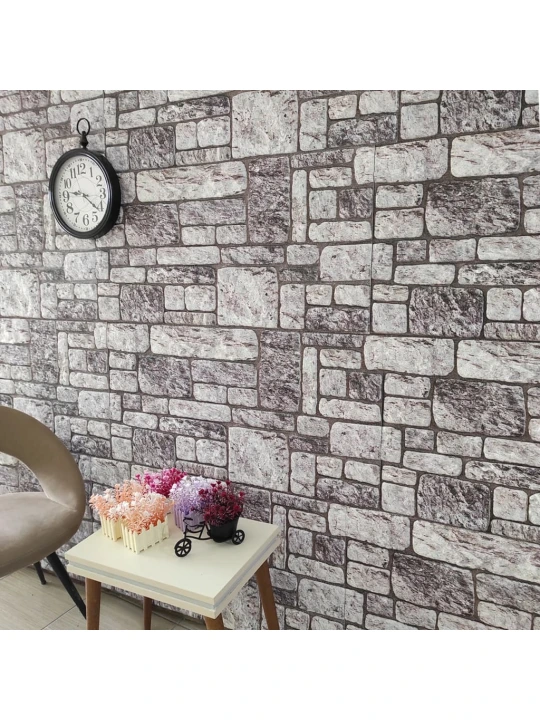 3D nástěnné panely design světle šedé cihly 10 ks EPS