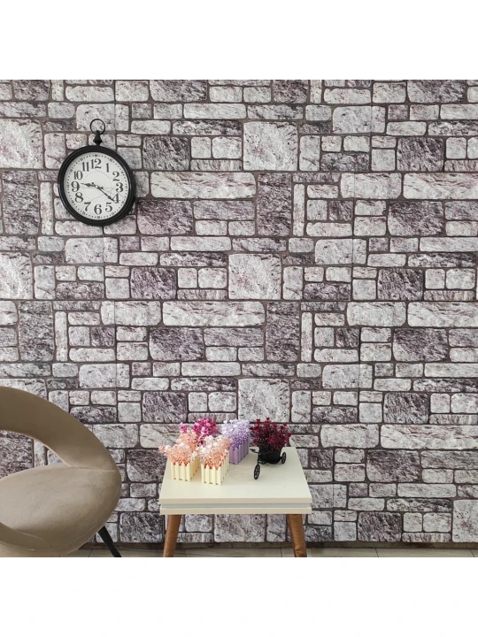 3D nástěnné panely design světle šedé cihly 10 ks EPS