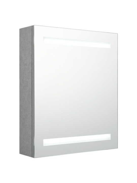 LED koupelnová skříňka se zrcadlem betonově šedá 50x14x60 cm