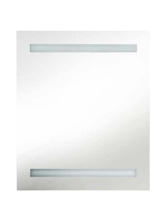 LED koupelnová skříňka se zrcadlem betonově šedá 50x14x60 cm
