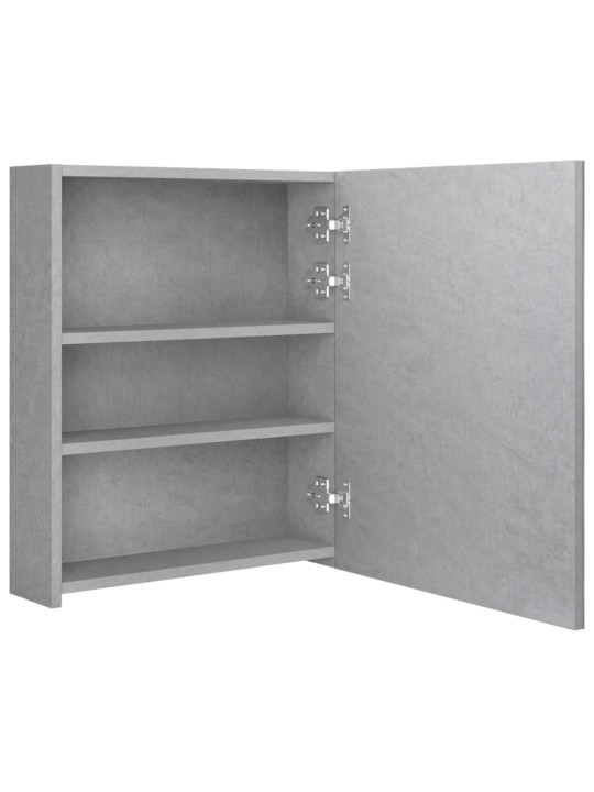 LED koupelnová skříňka se zrcadlem betonově šedá 50x14x60 cm