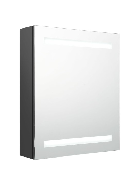 LED koupelnová skříňka se zrcadlem šedá 50 x 14 x 60 cm