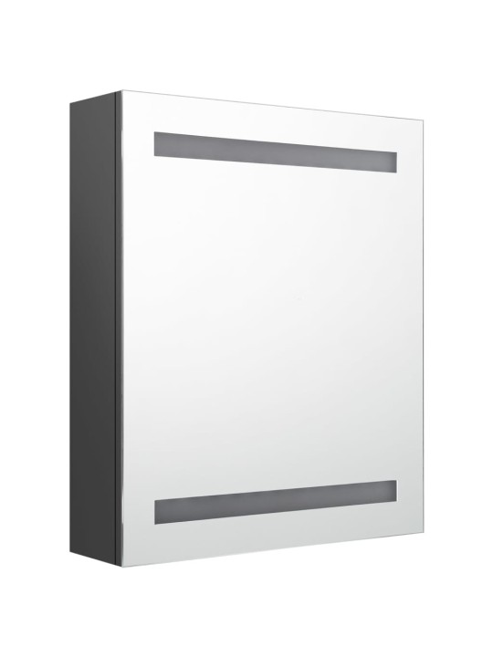 LED koupelnová skříňka se zrcadlem šedá 50 x 14 x 60 cm