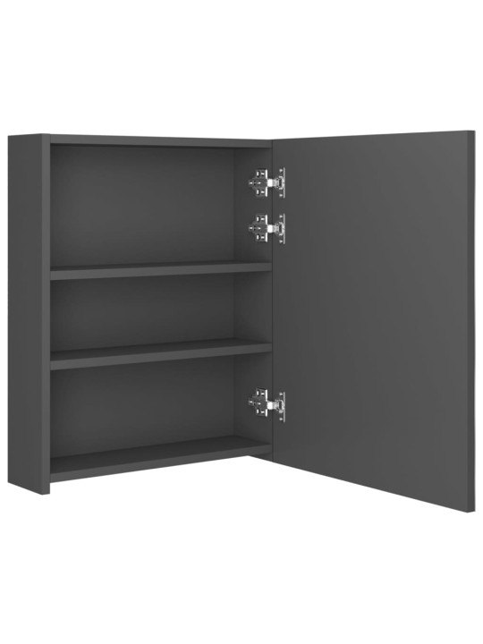 LED koupelnová skříňka se zrcadlem šedá 50 x 14 x 60 cm