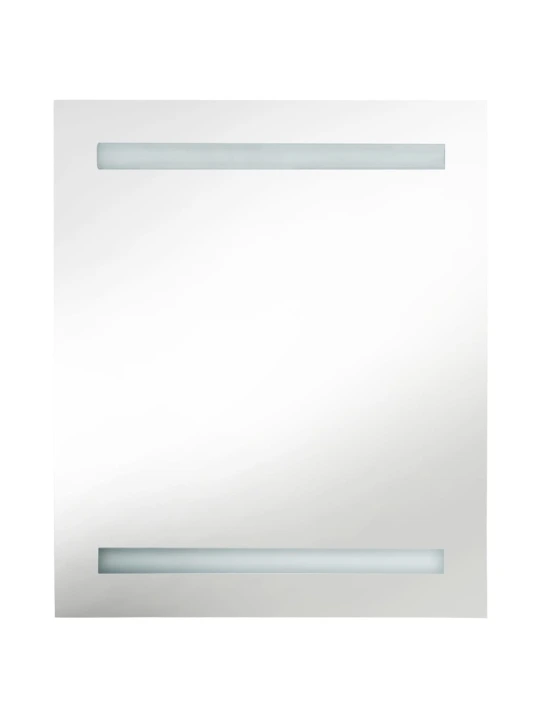 LED koupelnová skříňka se zrcadlem zářivě šedá 50 x 14 x 60 cm