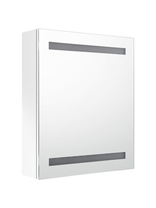LED koupelnová skříňka se zrcadlem zářivě bílá 50 x 14 x 60 cm
