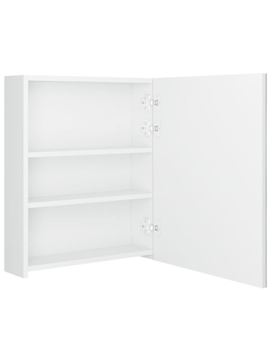 LED koupelnová skříňka se zrcadlem zářivě bílá 50 x 14 x 60 cm