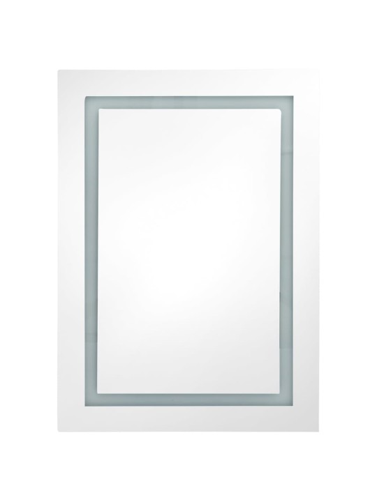 LED koupelnová skříňka se zrcadlem zářivě šedá 50 x 13 x 70 cm
