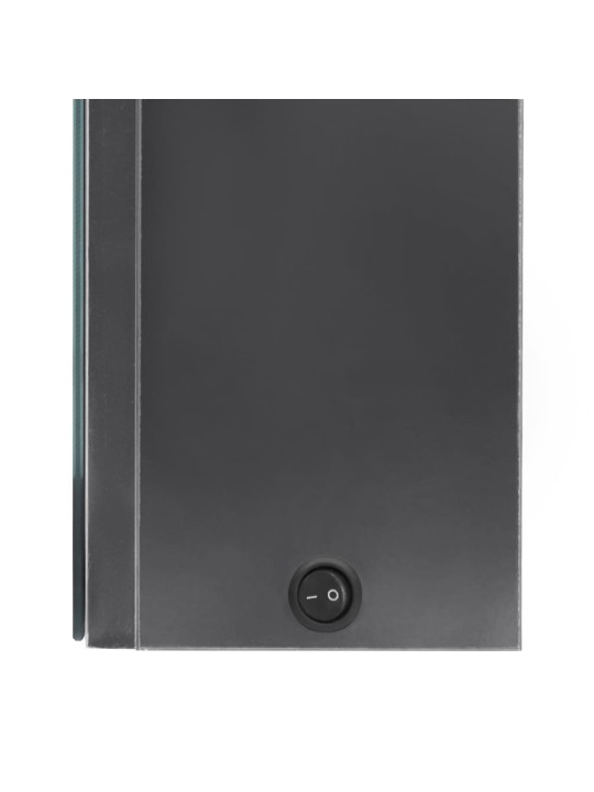 LED koupelnová skříňka se zrcadlem zářivě šedá 50 x 13 x 70 cm
