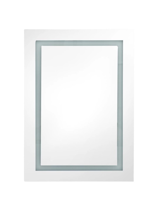 LED koupelnová skříňka se zrcadlem dub 50 x 13 x 70 cm