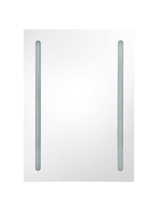 LED koupelnová skříňka se zrcadlem betonově šedá 50x13x70 cm