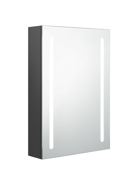 LED koupelnová skříňka se zrcadlem šedá 50 x 13 x 70 cm