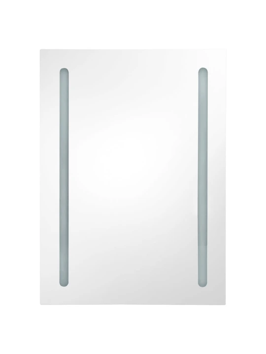 LED koupelnová skříňka se zrcadlem dub 50 x 13 x 70 cm
