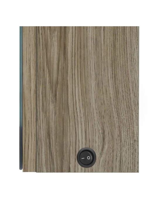LED koupelnová skříňka se zrcadlem dub 50 x 13 x 70 cm