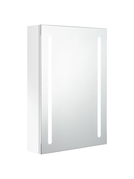 LED koupelnová skříňka se zrcadlem zářivě bílá 50 x 13 x 70 cm