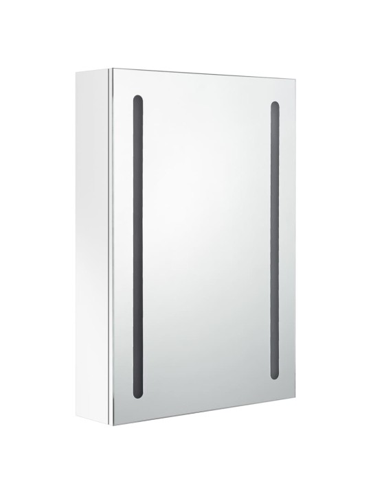 LED koupelnová skříňka se zrcadlem zářivě bílá 50 x 13 x 70 cm