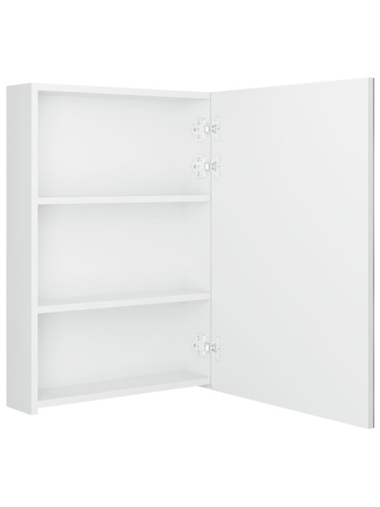 LED koupelnová skříňka se zrcadlem zářivě bílá 50 x 13 x 70 cm