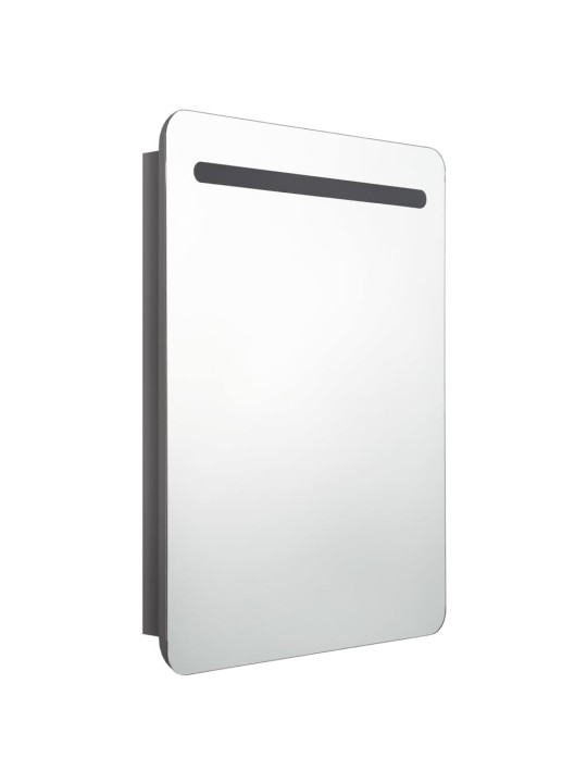 LED koupelnová skříňka se zrcadlem zářivě šedá 60 x 11 x 80 cm