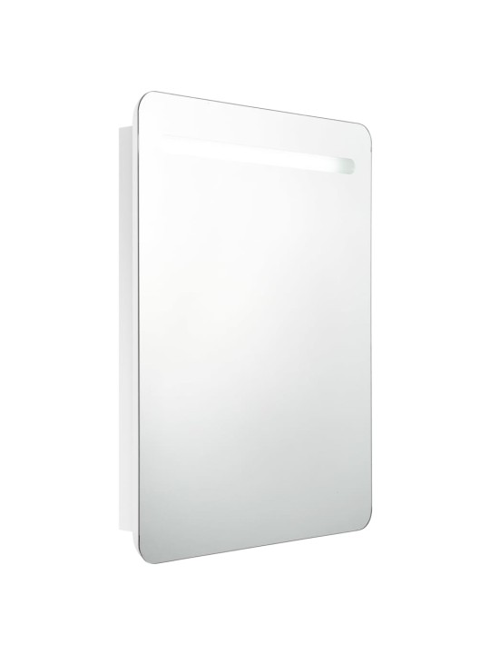 LED koupelnová skříňka se zrcadlem zářivě bílá 60 x 11 x 80 cm